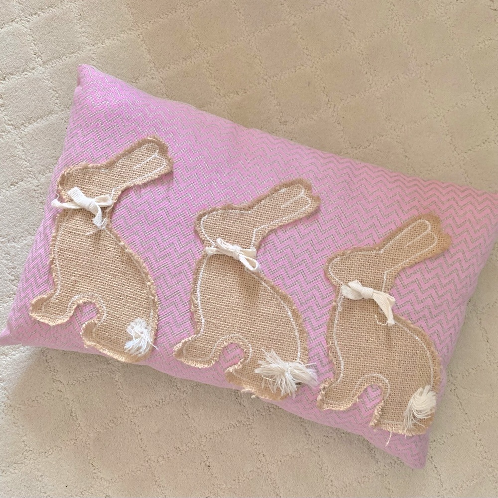 Spring Bunny Accent Pillow